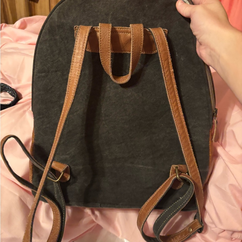 Myra Backpack Multicolor Patterned With Star Desi… - image 4